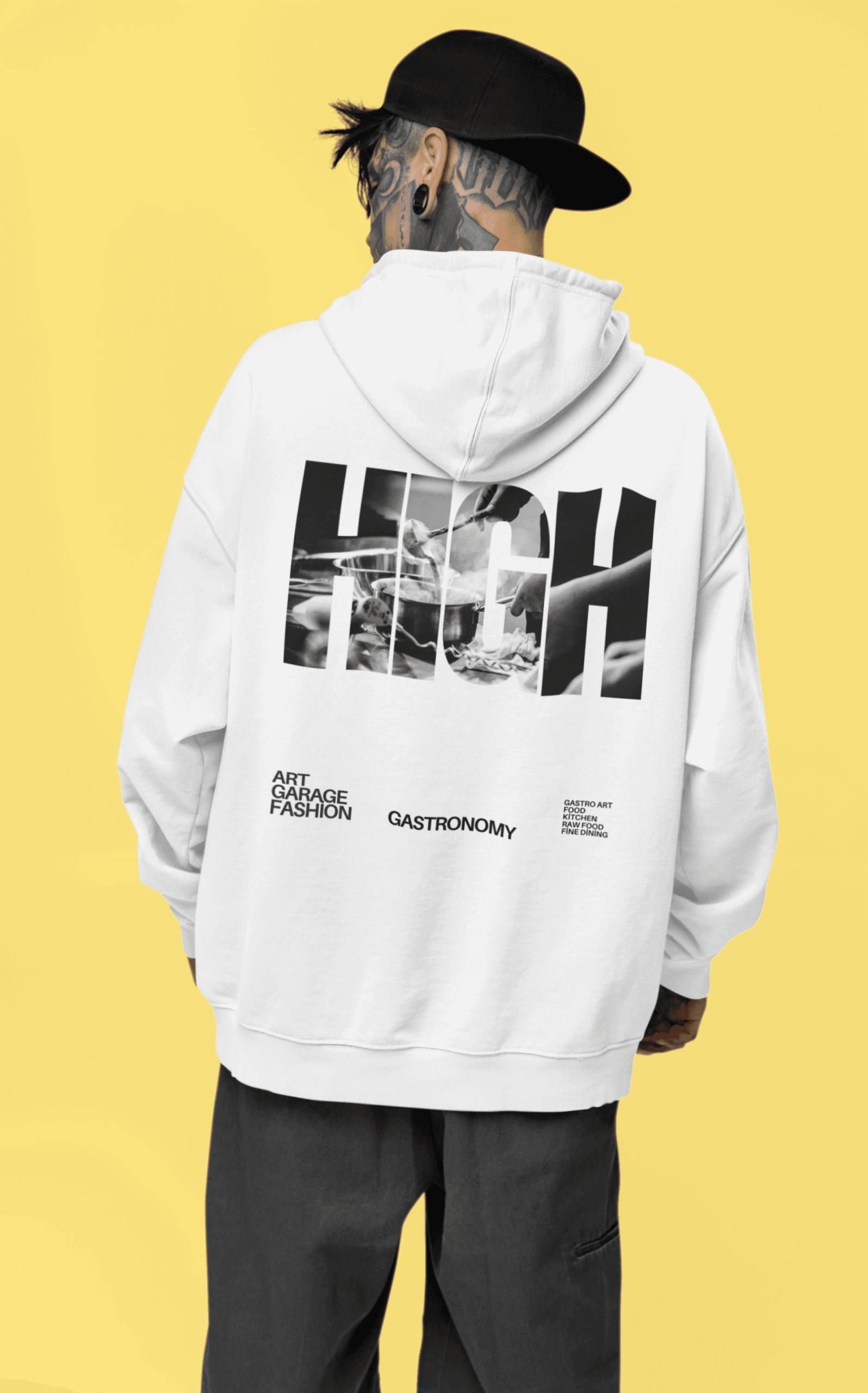 Hard Cook 3iplik Şardonlu Premium Unisex Hoodie