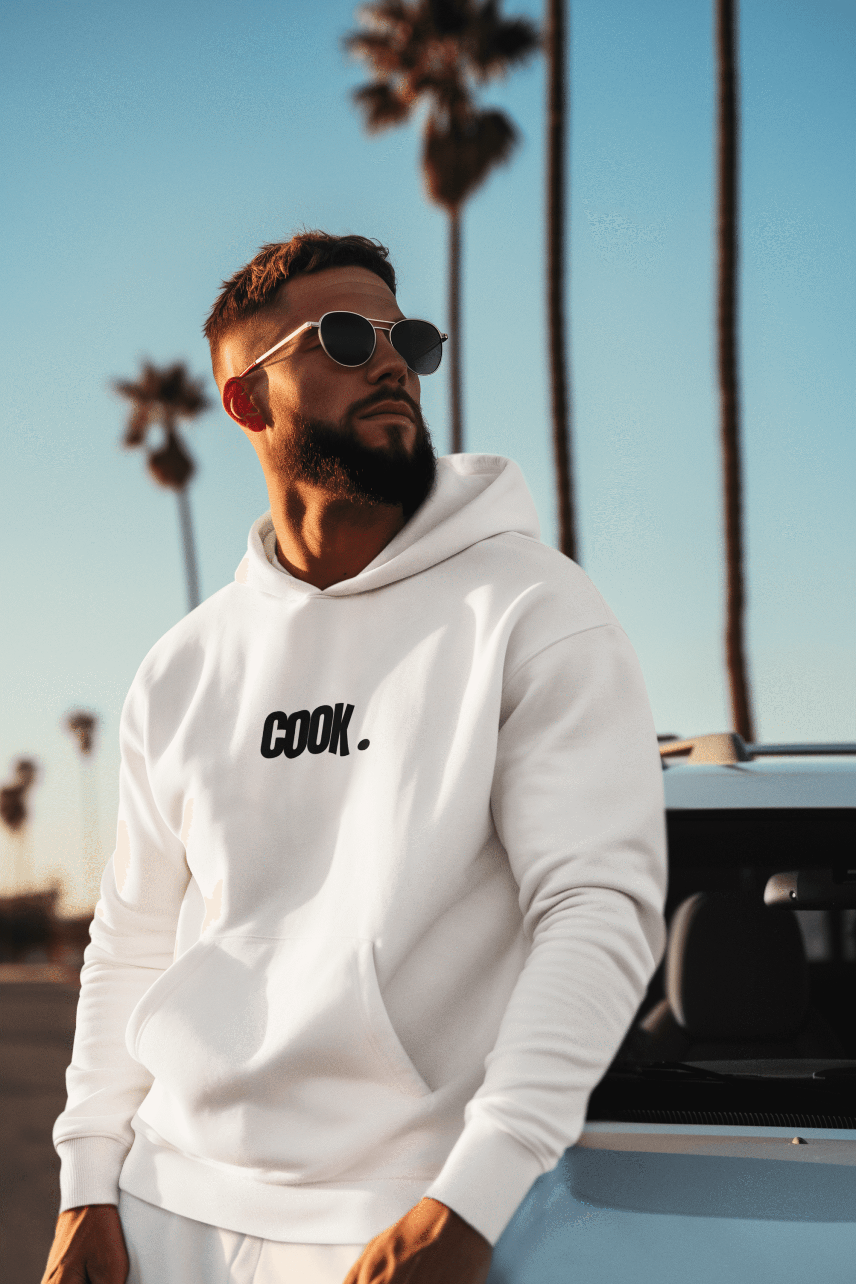 Hard Cook 3iplik Şardonlu Premium Unisex Hoodie - Görsel 2
