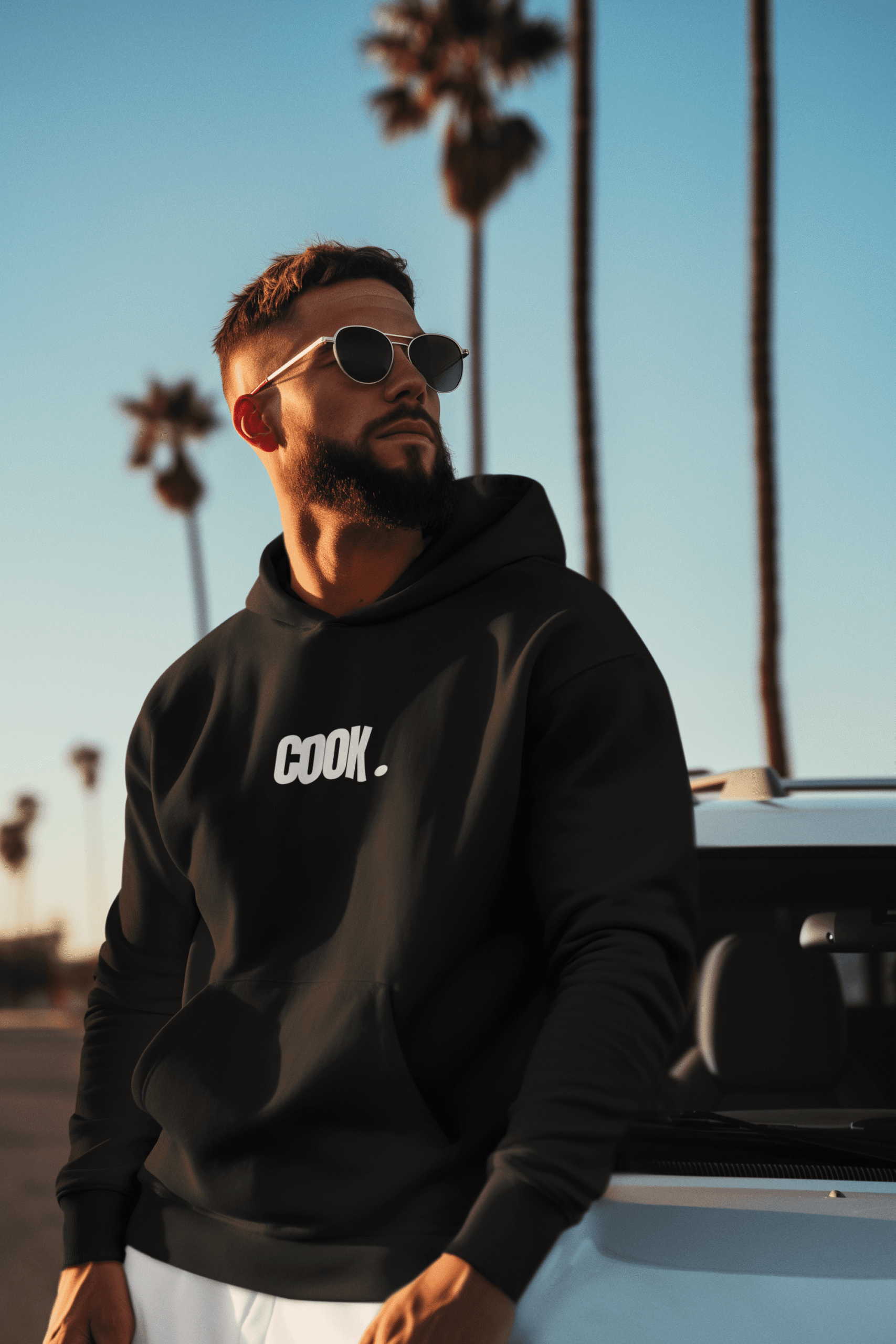 Hard Cook 3iplik Şardonlu Premium Unisex Hoodie - Görsel 4