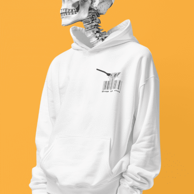 Spaghetti Barcode 3iplik Şardonlu Premium Unisex Hoodie