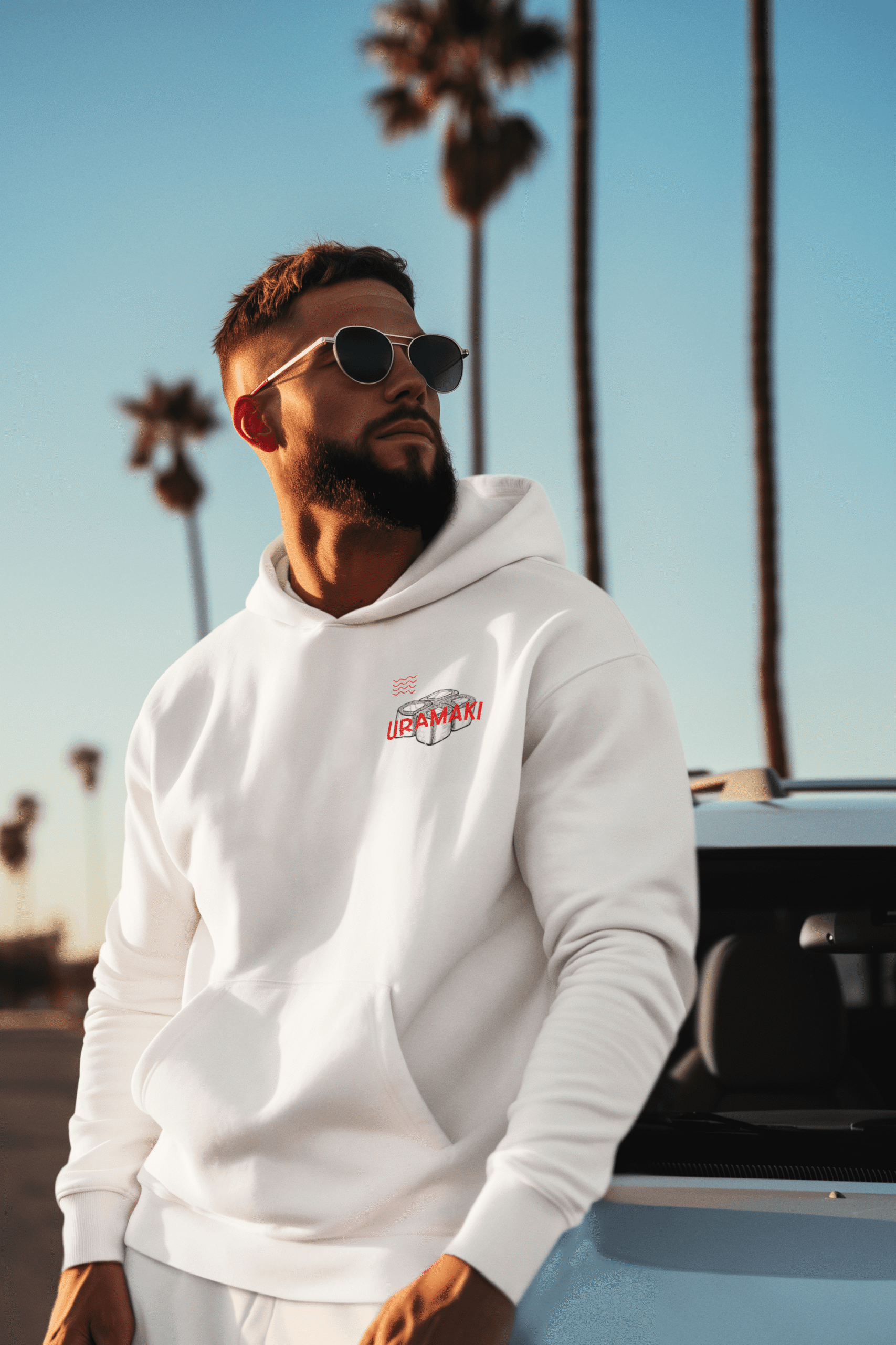 Uramaki 3iplik Şardonlu Premium Unisex Hoodie - Görsel 2