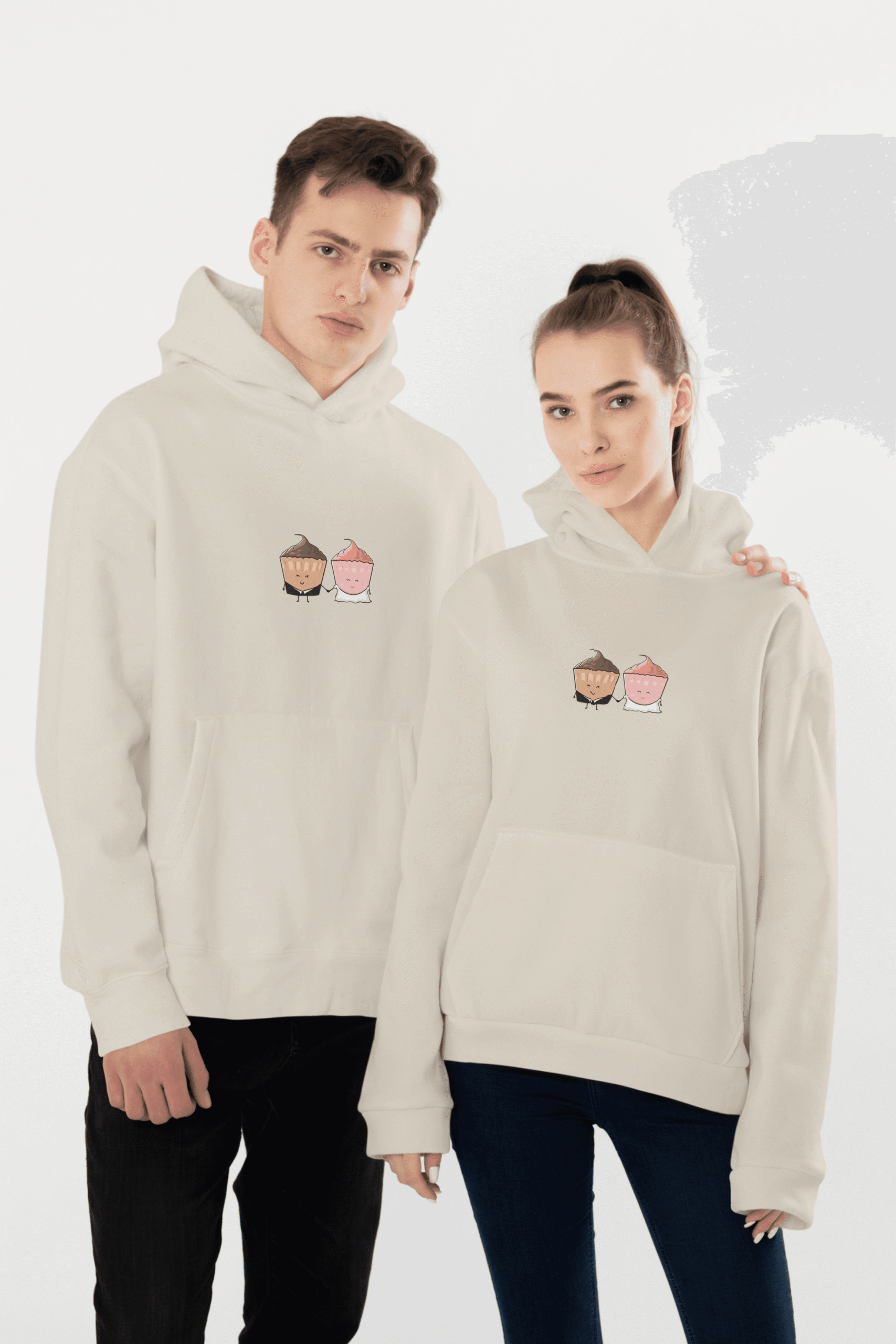 Tasty Twins 3iplik Şardonlu Premium Unisex Hoodie - Görsel 2